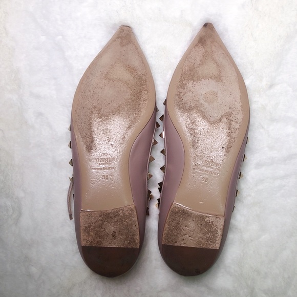 ❤️SOLD❤️Valentino rockstud cage flats nude 38 - Picture 6 of 9